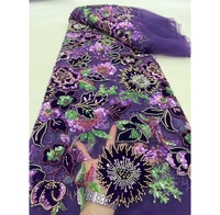 Tissu en dentelle de mariage élégant, avec des paillettes fantaisie, robe africaine, belle dentelle en filet avec des perles pour la couture de vêtements