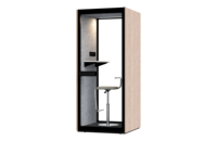 Cabine téléphonique insonorisée en bois moderne Comine avec panneaux acoustiques en PET pour hôtels, centres commerciaux et espaces de travail ouverts