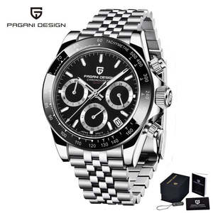 Reloj de Cuarzo <span class=keywords><strong>Pagani</strong></span> Design 1644 Estilo Panda a Bajo <span class=keywords><strong>Precio</strong></span> para Hombre, Cronógrafo de Lujo con Calendario, Acero, Envío Directo, Relojes Deportivos para Hombre - Product Image 1
