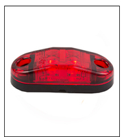 Feux de position latéraux de feu de dégagement de remorque de camion rouge ovale de 2.5 pouces pour des camions