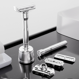 BEIKELIN 2025 Maquinilla de afeitar de seguridad para hombres Cuchillas clásicas reutilizables de doble filo Maquinilla de afeitar facial de aluminio - Product Image 2