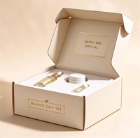 Boîte cadeau cosmétique personnalisée avec insert en mousse, emballage de luxe pour produits de beauté avec estampage à chaud, boîte d'expédition