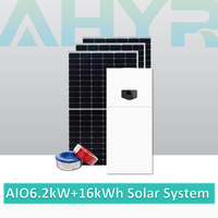 Sistem Surya Hibrida Off-Grid AHYR All-In-One 6.2kW dengan Baterai LiFePO4 16kWh, Panel Efisiensi Tinggi 620W, Penyimpanan Energi Rumah