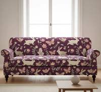Tissu d'ameublement premium imprimé lapin et floral au mètre, motif jardin, textile pour canapé, chaise, coussin et décoration