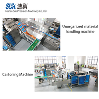 Machine d'emballage horizontale entièrement automatique pour cartonnage de snacks, biscuits et aliments en carton, avec ligne de rangement par points