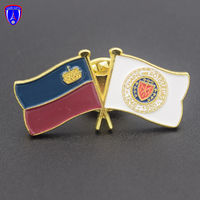 Chaîne de rôtiseurs drapeau personnalisé liechène, fabriqué à la chinoise, fabriqué avec votre propre design, broche badges