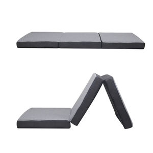 Surmatelas pliable doux 3-en-1 portable de haute qualité de taille double avec un design moderne, adapté au camping ou à l'hébergement des invités - Product Image 6