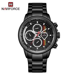 Reloj NAVIFORCE 9184 para Hombre, Dorado, Cuarzo, Logotipo OEM, Cronógrafo, Aleación, Relojes de Pulsera, Acero Inoxidable, Deportivo, Cronógrafo, Relogio - Product Image 2