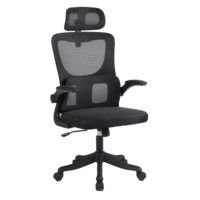 Chaise de bureau ergonomique pivotante au design moderne, réglable en hauteur, en tissu, pour usage extérieur et intérieur, option logo personnalisé
