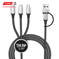 Cable de Carga USB 5 en 1 con Logotipo LED Luminoso, Regalos para Miembros de Gimnasios, Artículos de Salud y Bienestar, Marca Deportiva