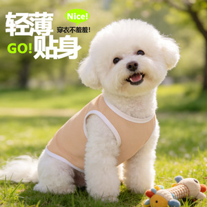 Chaleco transpirable con dibujos animados para perros pequeños y medianos, ropa ligera de verano para mascotas, color verde café con leche y morado - Product Image 2