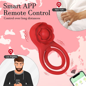 जोड़ों के लिए अलवुप ऑर्गेज्म क्लिटोरल स्टिमुलेशन एपीपी कंट्रोल वाइब्रेटर वॉटरप्रूफ सिलिकॉन चार्जेबल कम लॉकिंग हस्तमैथुन रिंग - Product Image 5