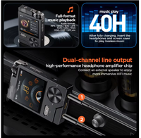 Lecteur MP3 HiFi sans perte en alliage de zinc de qualité supérieure avec prise en charge DSD, égaliseur EQ et grand stockage de 128 Go pour audiophiles
