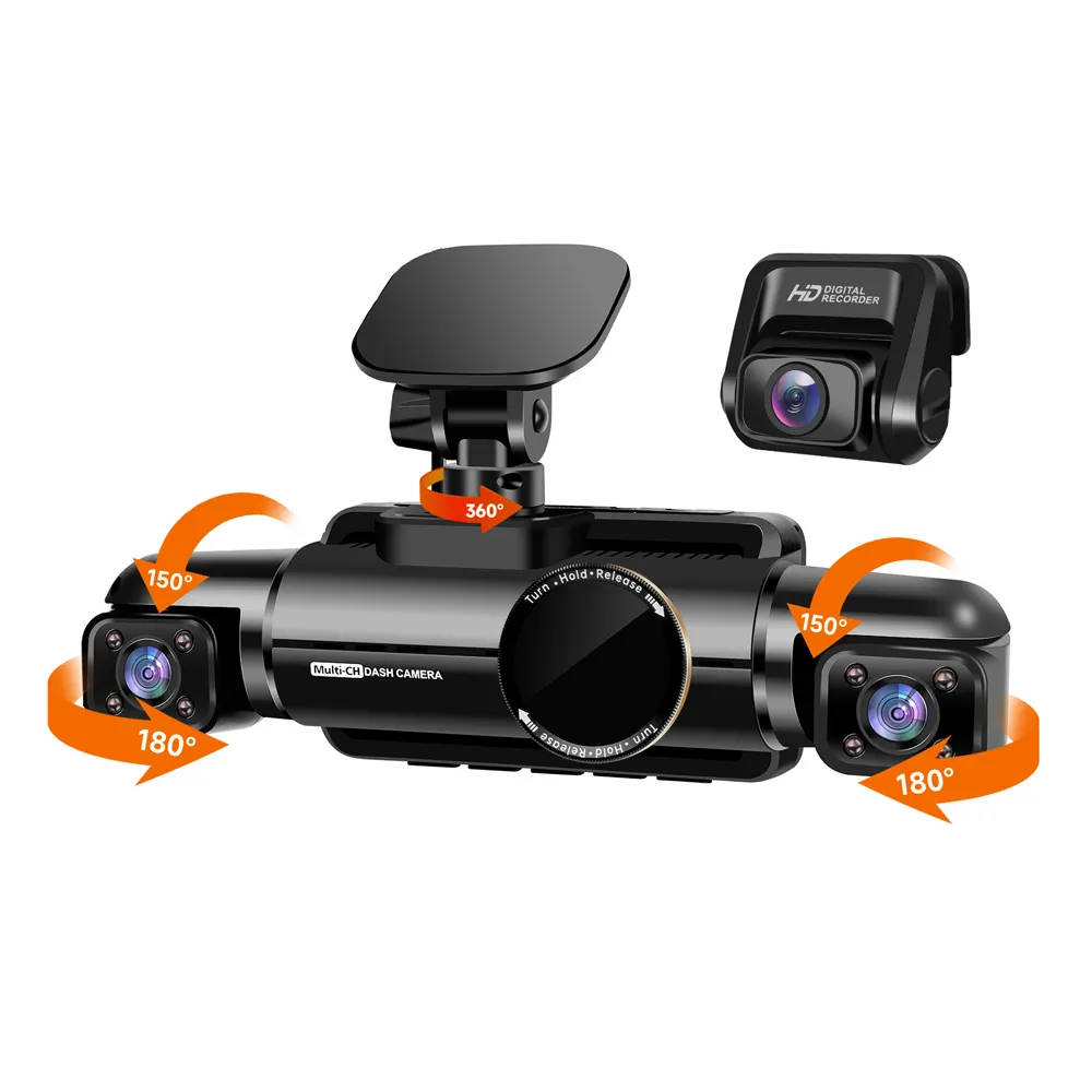OEM 3 in 1 Security DVR Dashcam Night Vision WiFi GPS Front and Rear 360 Degree Camera for Car
