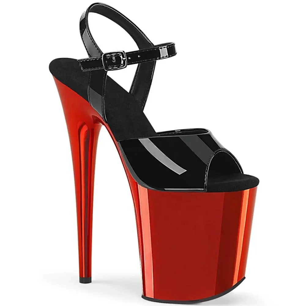 เกลียดวันเดินแคทวอล์สูงผู้ใหญ่พิธีรองเท้าส้นสูงสีแดงหญิงแต่งงานขนมปังหญิงบางส้น20ซม. ส้นสูงเป็นพิเศษเซ็กซี่