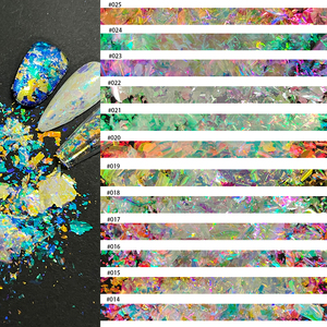 Bulk Iridescent Rainbow Aurora Chrome Nail Powder Opal Transparent Flakes Iridescent Caméléon Colorshift Flakes Pigment Glitter - Product Image 3