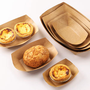 Bandeja Desechable Cuadrada de Papel Kraft para Comida para Llevar, Apta para Alimentos, para Servir Ensaladas, Sándwiches, Papas Fritas y Bocadillos en Restaurantes y Cafeterías - Product Image 4