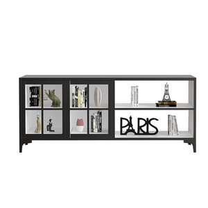 Armoire de rangement de cuisine à la mode Armoire de sol autoportante de salon avec rangement ouvert - Product Image 4