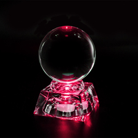 Base d'affichage LED en cristal de qualité supérieure en gros avec logo personnalisé et boîte cadeau pour artisanat fait main et cadeaux d'affaires