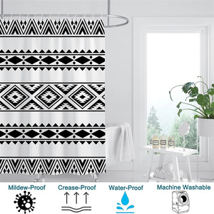 72x72 pouces <span class=keywords><strong>noir</strong></span> <span class=keywords><strong>blanc</strong></span> Boho <span class=keywords><strong>rideau</strong></span> <span class=keywords><strong>de</strong></span> <span class=keywords><strong>douche</strong></span> <span class=keywords><strong>tissu</strong></span> imperméable Tribal Chic bohème rideaux <span class=keywords><strong>de</strong></span> bain pour salle <span class=keywords><strong>de</strong></span> bain - Product Image 5