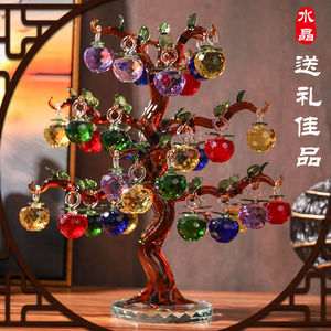 <b>Crystal</b> Apple <b>Tree</b> Ornament Colorful Home Decoration Gift For Mother's Day - Product Image 1
