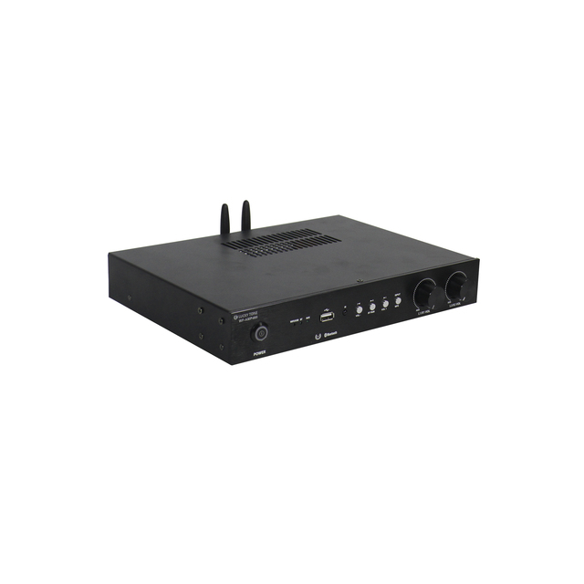 1U Mini Audio Amplifier 4*60W with HDM1, WiFi, Bluetooth, Fiber Optic, Support Spotify, Airplay, Alexa and Phone WiiM APP