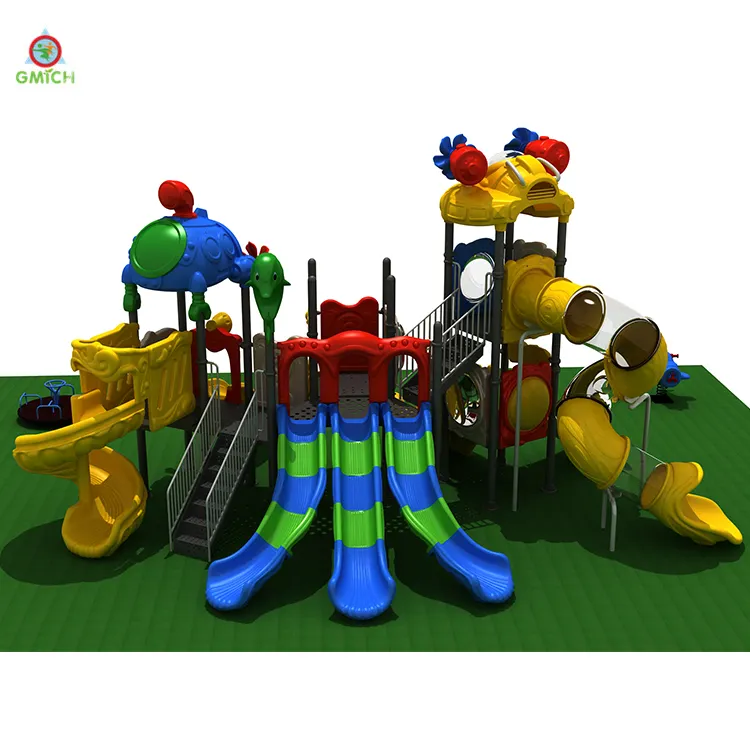 China manufacturer supply big set outdoor play equipment slide playground kids