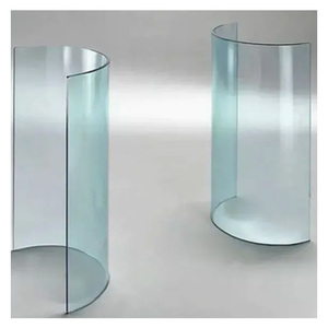 JUZHIYI Panneaux courbés personnalisés Portes de douche en verre trempé incurvé pour salle de bain Cuisine Extérieur et escalier Rideaux solaires de qualité - Product Image 1