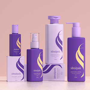 Tùy chỉnh màu Hồng vuông chai dầu gội chăm sóc da bao bì 120ml Mực Phun chai rỗng rõ ràng Lotion chai 250ml - Product Image 2