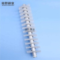 Brosse spirale ronde industrielle en nylon pour le broyage ou le polissage de capsules, brosses à rouleaux rotatives, rouleau de poils en plastique