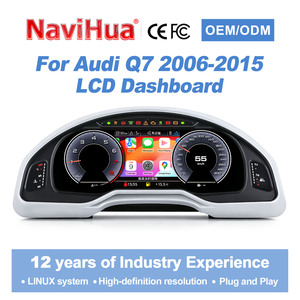 สำหรับจอ LCD ขนาด 12.3 นิ้ว แผงหน้าปัดมัลติมีเดียเพลเยอร์สำหรับ Audi Q7 ปี 2006-2015 รองรับ CarPlay อัพเกรดมาตรวัดความเร็ว ระบบ Linux - Product Image 1