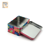 Boîte en métal rectangulaire personnalisée en gros, recyclable, avec couvercle à charnière, pour bonbons, café, biscuits, chocolat, emballage cadeau personnalisé