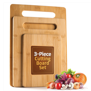 Ensemble de 3 planches à découper en bambou <span class=keywords><strong>bio</strong></span> avec logo personnalisé, planche à découper de cuisine avec poignée <span class=keywords><strong>pour</strong></span> cadeau promotionnel - Product Image 2