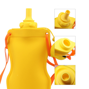 2021 tendencias niños botella de agua mini de dibujos animados de <span class=keywords><strong>amazon</strong></span> de silicona libre de BPA, lindo botella de agua botella de dibujos animados de animales plegable botella de agua plegable para <span class=keywords><strong>la</strong></span> venta al por mayor - Product Image 3