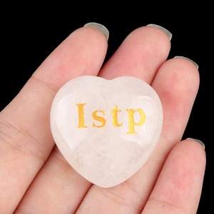 MBti loại 16 cá tính rõ ràng thạch anh 30mm đá khắc đá quý tự nhiên Trái Tim Đá chữa bệnh đá từ khác nhau - Product Image 6