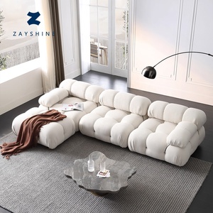 Sofá Zayshine Italiano Moderno de Lujo Sherpa para Sala de Estar, Conjunto Modular de 3 Plazas para Apartamento y Villa, Combinación Libre, Sofás Estilo Mario Bellini - Product Image 1