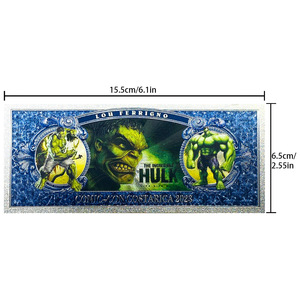 Tarjeta Conmemorativa de Papel de Aluminio Plateado del Superhéroe de Cómics <span class=keywords><strong>Hulk</strong></span>, Regalo Coleccionable - Product Image 3