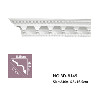 BD-8149 Chất Lượng Cao Khách Sạn Ngoài Trời Cửa Sổ Tường Cornice Đúc Polyurethane Pháp Thiết Kế Trọng Lượng Nhẹ Thân Thiện Với Môi Bền - Product Image 3