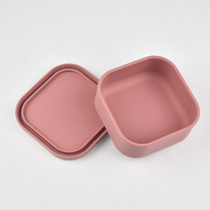 Beaucoup de nouvelles <span class=keywords><strong>couleurs</strong></span> en option boîte à lunch en silicone haute valeur de couleur carré haute couleur système Makaron couvercles de stockage des aliments simples - Product Image 6
