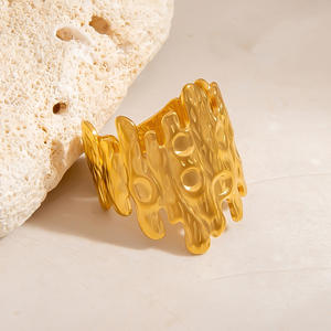 Stainless Steel <b>Ring</b> Adjustable Opening Cross Shape Unisex Fashion Jewelry Gift - Product Image 3