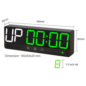 Chronomètre d'entraînement CHEETIE CP50A portable en ABS, 6 chiffres, LED numérique, mini, magnétique, écologique, confortable, durable, pour la salle de sport, la <span class=keywords><strong>boxe</strong></span> - Product Image 2