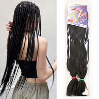 Cheveux à tresser pré-étirés professionnels, texture Yaki douce, extensions capillaires thermo-fixables pour tresses jumbo 2X