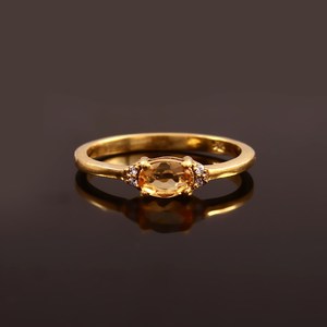 High Quality 925 Sterling Silver Promise <b>Ring</b> Natural Citrine November Birthstone Statement <b>Ring</b> Perfect Wedding Gift Parties - Product Image 2