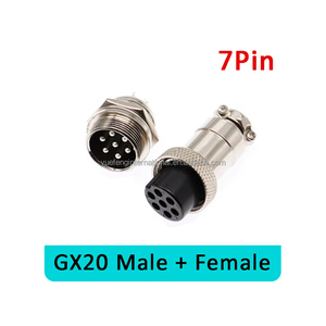 コネクタ7ピンGX20オスメスナットバットソケットプラグアダプタCE RoHS GX20円形航空クイックワイヤーパネルコネクタ - Product Image 2
