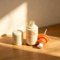Flacon de lotion en verre vide de haute qualité 50ml 100ml, flacon pompe cosmétique en verre transparent givré, impression personnalisée, emballage pour soins de la peau