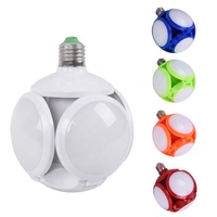 Bombilla plegable telescópica de alto brillo para fútbol, luz Deformable de 5 hojas, 40W, E27, 2020