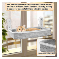Chat hamac fenêtre cadre d'escalade ventouse en plastique pliable suspendu chat lit grotte solide motif en gros lit pour animaux de compagnie