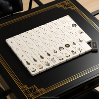 Tuiles de Mahjong Américaines Personnalisées 160 Pièces Jaune Gingembre Carpe Rouge Ensemble Complet Moderne OEM ODM Sélection Harmonie Jardin Koi