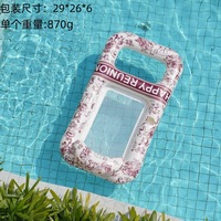 Fauteuil flottant gonflable en PVC réglable pour piscine, transat aquatique transparent haut de gamme, équipement de divertissement aquatique GO Brand <100kg
