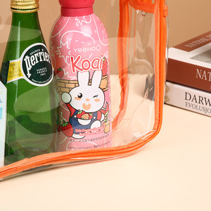Large <b>Toiletry</b>/Cosmetic <b>Bag</b> Zipper Portable Waterproof Reusable <b>Clear</b> PVC Hot Stamping Recyclable Environment Friendly - Product Image 4